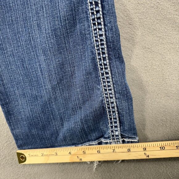 BKE Payton Jeans Womens 32x30 Low Boot Stretch Ripped Western Medium Wash Denim - Picture 5 of 15